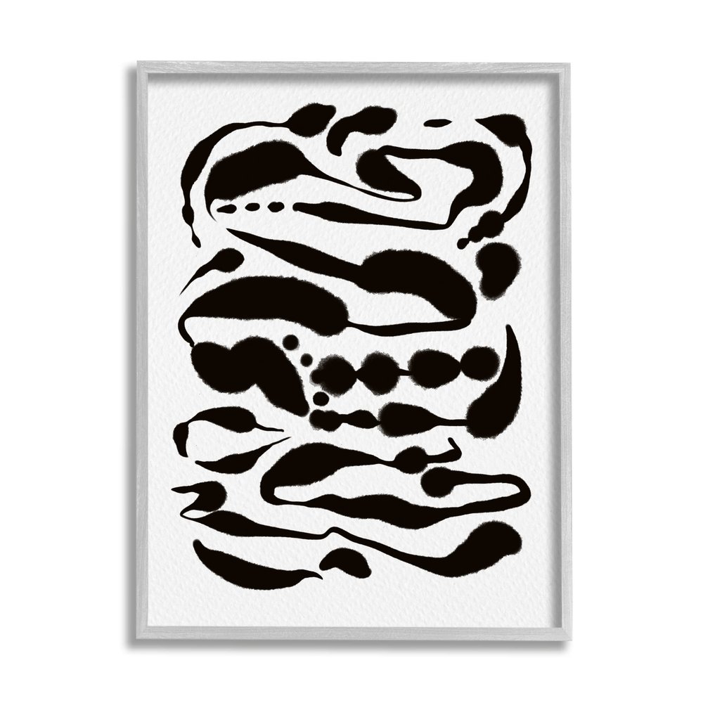 Stupell Industries Contemporary Black Ink Shapes Minimal Abstract Design, Design by Amy Brinkman
