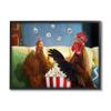 Stupell Industries Rooster Chicken Tossing Catching Popcorn Movie Night, Design by Lucia Heffernan view 1