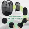 AQQA 9 Pcs Mesh Popup Laundry Hamper Set, Black/White/Blue, Durable Handles, Foldable, Sturdy Mesh Construction, Ideal for Kids, Teens, Adults, College Dorm, Camping, Hotel, Travel view 3