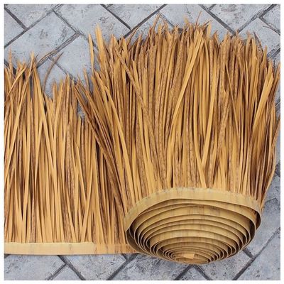 NAKAN Synthetic Palm Thatch Roofing Roll for Tiki Bar Duck Blind Grass Straw Roof Thatch Tiles for Umbrella Cover Tropical Decoration Patio Sunshade(Size:0.5x1m/19x39in,Color:Yellow)