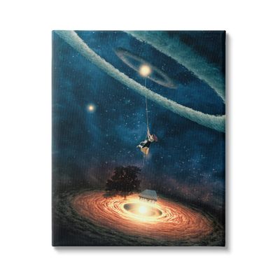 Stupell Industries Surreal Tree Person Outer Space Glowing Nebula Stars, Design by Paula Belle Flores