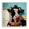 Stupell Industries Glamorous Farm Cow Baking Pie Hair Rollers, Design by Lucia Heffernan view 1
