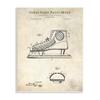 Stupell Industries Hockey Skate Shoe Labeled Diagram Patent Text, Design by Karl Hronek, Beige, 13 x 19 view 1