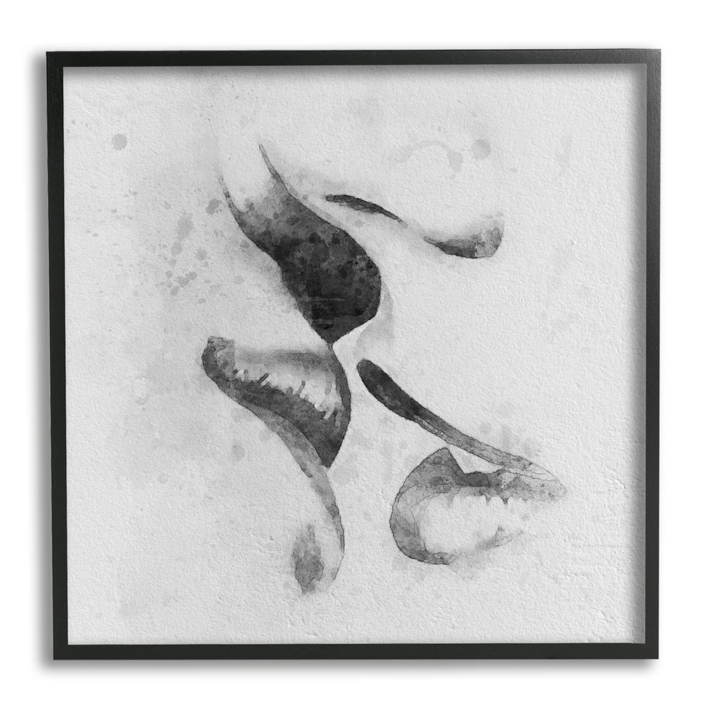 Stupell Industries Romantic Kiss Faces Lips Closeup Couple Drawing, Design by Ros Ruseva
