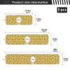 Kitchen Faucet Absorbent Mat,Bees Honey Honeycombs Water Splash Guard for Sink, Faucet Drip Catcher Thicken Sponge Microfiber Faucet Water Catcher Mat Sink Absorbent Mat for Kitchen 14x5in 2 Pack view 4