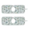 Kitchen Faucet Absorbent Mat,Flower Green Leaves Water Splash Guard for Sink, Faucet Drip Catcher Thicken Sponge Microfiber Faucet Water Catcher Mat Sink Absorbent Mat for Kitchen 14x5in 2 Pack view 1