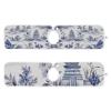 Kitchen Faucet Absorbent Mat, Ink Chinese Pagodas Trees Water Splash Guard for Sink, Faucet Drip Catcher Thicken Sponge Microfiber Faucet Water Catcher Mat Sink Absorbent Mat for Kitchen 14x5in 2Pack view 2