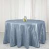 1 Pcs Dusty Blue 120" Accordion Crinkle Taffeta Round Tablecloth Wedding Party view 3