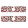 Kitchen Faucet Absorbent Mat,Rose Floral Flower Water Splash Guard for Sink, Faucet Drip Catcher Thicken Sponge Microfiber Faucet Water Catcher Mat Sink Absorbent Mat for Kitchen 14x5in 2Pack view 2