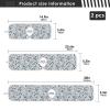 Kitchen Faucet Absorbent Mat,Green Gray Leaf Water Splash Guard for Sink, Faucet Drip Catcher Thicken Sponge Microfiber Faucet Water Catcher Mat Sink Absorbent Mat for Kitchen 14x5in 2 Pack view 4