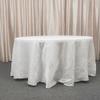 1 Pcs White 120" Accordion Crinkle Taffeta Round Tablecloth Wedding Party Decorations view 3
