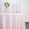 1 Pcs Blush 120" Accordion Crinkle Taffeta Round Tablecloth Wedding Party Decorations view 2