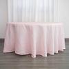 1 Pcs Blush 120" Accordion Crinkle Taffeta Round Tablecloth Wedding Party Decorations view 3