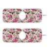 Kitchen Faucet Absorbent Mat,Pink Rose Flower Floral Water Splash Guard for Sink, Faucet Drip Catcher Thicken Sponge Microfiber Faucet Water Catcher Mat Sink Absorbent Mat for Kitchen 14x5in 2 Pack view 1
