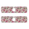 Kitchen Faucet Absorbent Mat,Pink Rose Flower Floral Water Splash Guard for Sink, Faucet Drip Catcher Thicken Sponge Microfiber Faucet Water Catcher Mat Sink Absorbent Mat for Kitchen 14x5in 2 Pack view 2