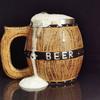 4 Vintage Viking Beer Mug, 18 oz Large Wooden Beer MugOak Beer TankardWood Carving Beer Mug of Wood Eco FriendlyBeer Cup for Men and Women, Beer Cup Gift (4 Mugs) view 2