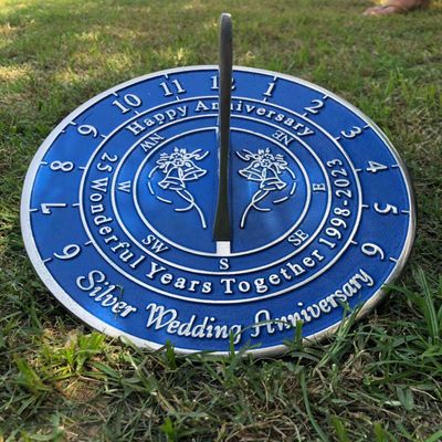 25th Wedding Anniversary Sundial Gift Solid Brass Wedding Anniversary Sundial Gift Idea is A Great Present for Him, Her, Parents, Or Couple for 25 Years Marriage Anniversary