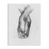 Stupell Industries Simple Vintage Black & White Hand Holding Illustration, Design by Ros Ruseva, Grey, 10 x 15 view 1