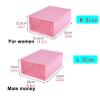 3pc Set Can Be Superimposed Combination Shoe Cabinet Transparent Shoe Box Clear Storage Shoe Boxes Thickened Dustproof Shoes Organizer (Color : Style 1, Size : Medium) view 2