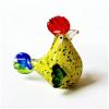 DECRZPB Coloured Glaze Handmade Glass Yellow Cock Chicken Figurine Blown Glass Paperweights Birthday Gift Table Ornaments Home Decor view 1