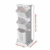 Laundry Basket 3 Tier Bamboo Storage Shelf with Wheels Removable Storage Basket Washing Clothes Sorting Storage Basket Organizing Shelf with Handle Freestanding Clothes Hamper Organizer view 4