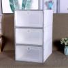 3pc Set Can Be Superimposed Combination Shoe Cabinet Transparent Shoe Box Clear Storage Shoe Boxes Thickened Dustproof Shoes Organizer (Color : Style 6, Size : Medium) view 1