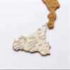 2D Wooden Map of Italy - Multilayered, Multicolour Stained Wood, Engraved Names - Wall Decoration for your office, living room, hallway (102x67 cm (40.2 x 26.4 inch)) view 3