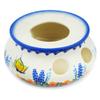 Polmedia Polish Pottery Heater UNIKAT - Flutters in The Wind Pattern Handmade in Boleslawiec Poland by Ceramika Dalia + Certificate of Authenticity view 1