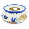 Polmedia Polish Pottery Heater UNIKAT - Flutters in The Wind Pattern Handmade in Boleslawiec Poland by Ceramika Dalia + Certificate of Authenticity view 3
