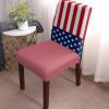 6 PCS Dining Room Chair Covers, American Flag Day Stretch Chair Cover Kitchen Chair Seat Covers, Washable Chair Slipcovers Protector for Party Banquet Wedding Star Blue Backdrop Red Stripes view 2