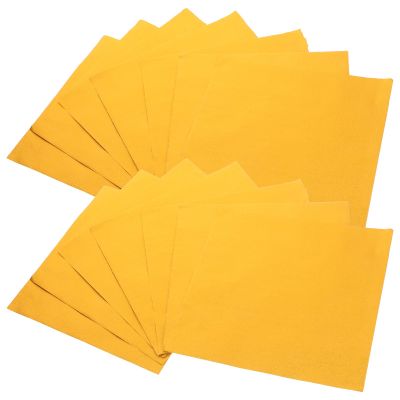 Hemoton 200pcs Foil Candy Wrappers for Chocolates Square Golden Aluminium Foil Paper Wrapping DIY Package Candy Paper Chocolate Packaging Wrapping 20x20cm