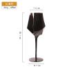 2pcs Pure Black Crystal Phnom Penh Glass Red Wine Glass Goblet Simple Wine Glass Champagne Glass view 2