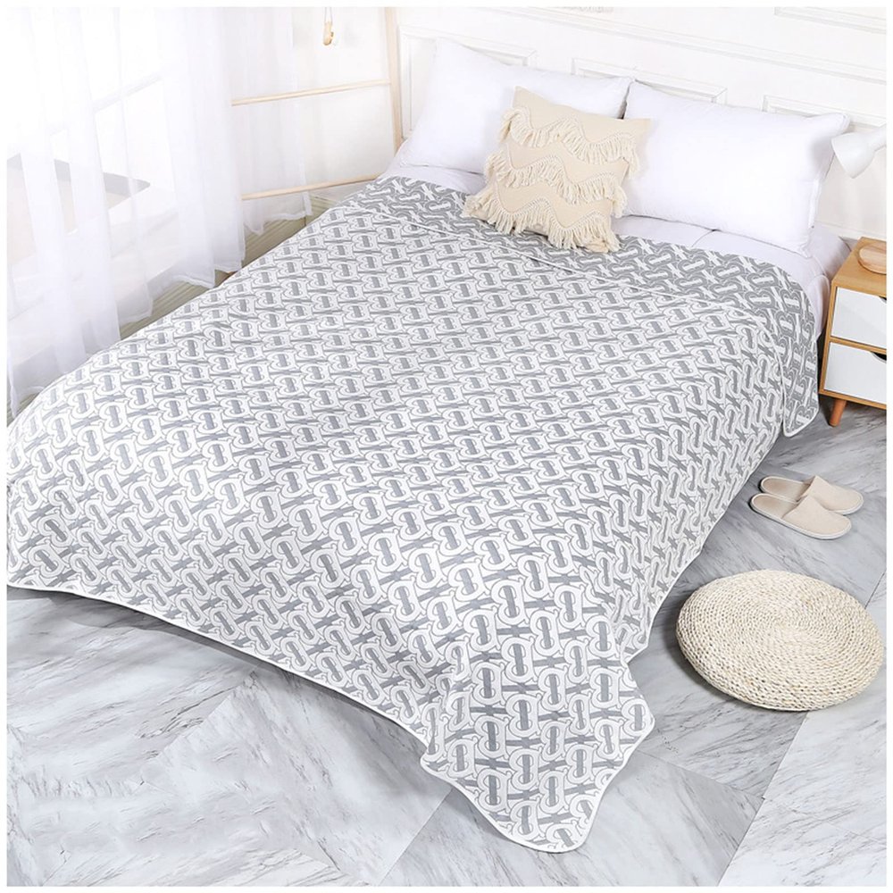 ZTGL Cotton Muslin Blanket for Summer, 6-Layer Breathable 100% Hypoallergenic Muslin Throw Blanket Lightweight Bed Blankets, Soft Breathable Cotton Blanket All Season,G,220x240cm