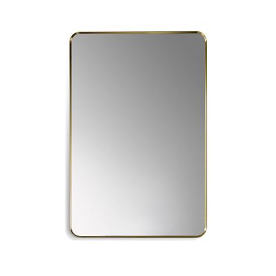 Altair Design Nettuno 24" Bathroom/Vanity Brushed Gold Aluminum Framed Wall Mirror