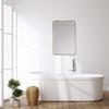 Altair Design Nettuno 24" Bathroom/Vanity Brushed Gold Aluminum Framed Wall Mirror view 3