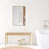 Altair Design Nettuno 24" Bathroom/Vanity Brushed Gold Aluminum Framed Wall Mirror view 4
