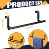 2 Pack Towel Rack for Cabinet, Over Cabinet Bar, Strong Steel Towel Holder, 9 Inch for Home Kitchen Bathroom Doors(Black) view 2