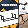 2 Pack Towel Rack for Cabinet, Over Cabinet Bar, Strong Steel Towel Holder, 9 Inch for Home Kitchen Bathroom Doors(Black) view 3