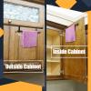 2 Pack Towel Rack for Cabinet, Over Cabinet Bar, Strong Steel Towel Holder, 9 Inch for Home Kitchen Bathroom Doors(Black) view 4