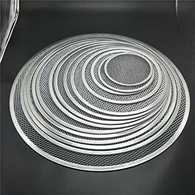 2pcs Pan Screen Baking Tray Metal Net Seamless Aluminum Metal Net Bakeware Kitchen Tools For Pizza 6-22inch (Color : 20 inch 2 pcs)