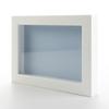 11x14 Shadow Box White Solid Pine Wood Display Frame with Blue Acid-Free Backing UV Acrylic & Hanging Hardware with 0.75" Usable Depth and 0.75" Frame Moulding Width view 1