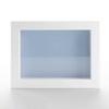 11x14 Shadow Box White Solid Pine Wood Display Frame with Blue Acid-Free Backing UV Acrylic & Hanging Hardware with 0.75" Usable Depth and 0.75" Frame Moulding Width view 2