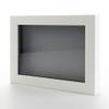 10x20 Shadow Box White Solid Pine Wood Display Frame with Grey Acid-Free Backing UV Acrylic & Hanging Hardware with 0.75" Usable Depth and 0.75" Frame Moulding Width view 1