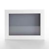 10x20 Shadow Box White Solid Pine Wood Display Frame with Grey Acid-Free Backing UV Acrylic & Hanging Hardware with 0.75" Usable Depth and 0.75" Frame Moulding Width view 2