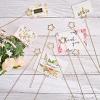 FUSHENMU 30pcs Metal Floral Place Card Holder,Heart Round Star Shape Photo Memo Table Number Holder Flower Pick Clips for Floral Arrangement Wedding Birthday Office view 4