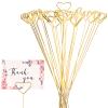 FUSHENMU 30pcs Metal Floral Place Card Holder,Heart Shape Photo Memo Table Number Holder Flower Pick Clips for Floral Arrangemen Wedding Birthday Office view 1