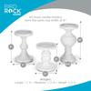 BIRDROCK HOME 3pc Pillar Candleholders - Whitewash - Farmhouse Decor - Wooden Candle Holders - Table Centerpiece - Stand view 3