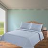 2/3 Piece Set Reversible Hotel Quilt Bedspread Lightweight Stitch Pattern Solid Color Quilt and Pillow Sham (Queen, Slate Blue Pale) Nena view 1