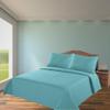 2/3 Piece Set Reversible Hotel Quilt Bedspread Lightweight Stitch Pattern Solid Color Quilt and Pillow Sham (Queen, Turquoise Green) Nena view 1