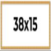 38x15 Frame Gold Real Wood Picture Frame Width 1 Inches | Interior Frame Depth 0.5 Inches | Edwina Traditional Photo Frame Complete with UV Acrylic, Foam Board Backing & Hanging Hardware view 1